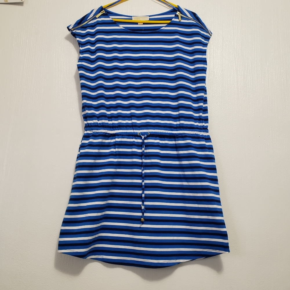 Michael Kors | Blue & white stripped dress
